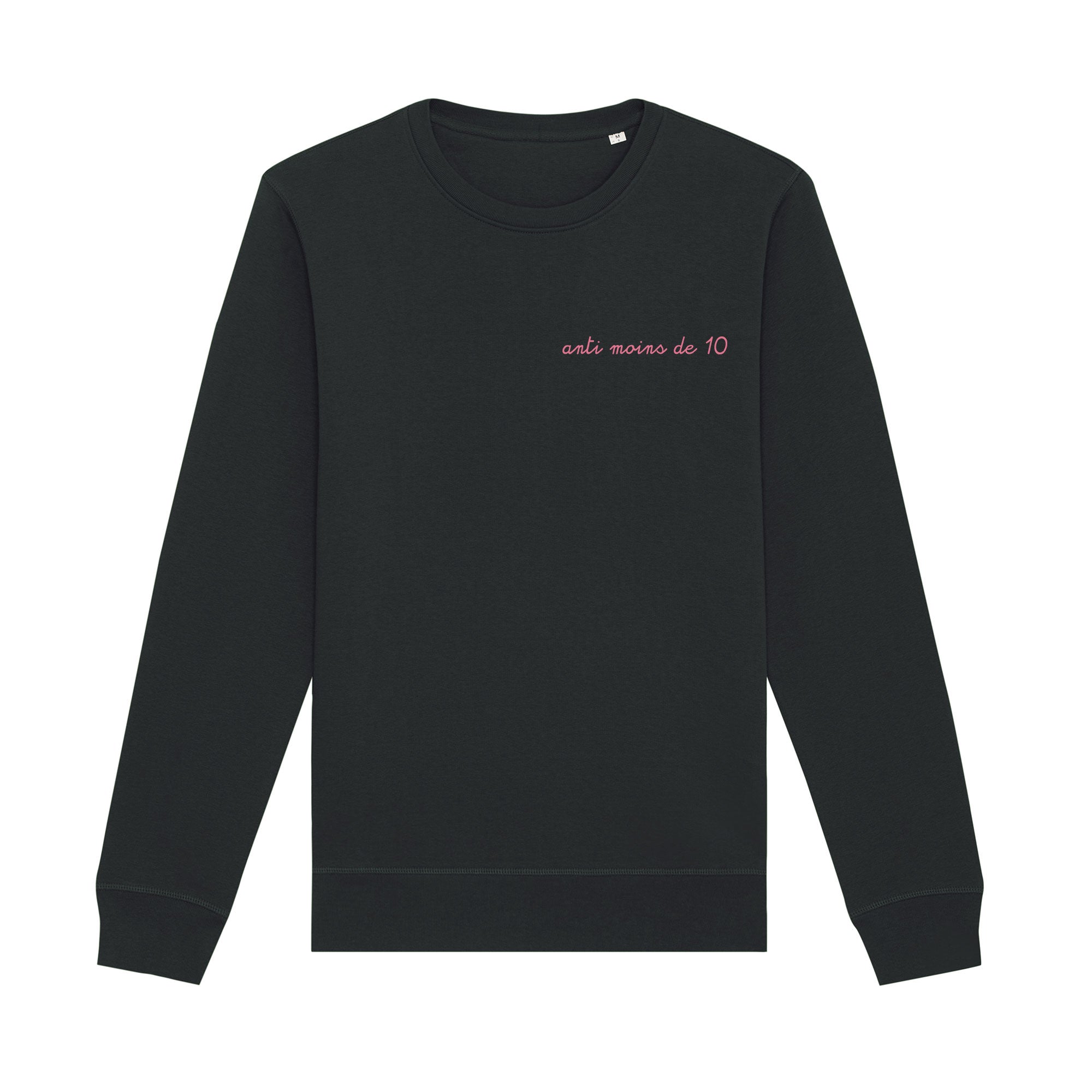 Sweatshirt col rond - Anti moins de 10 (Brodé)
