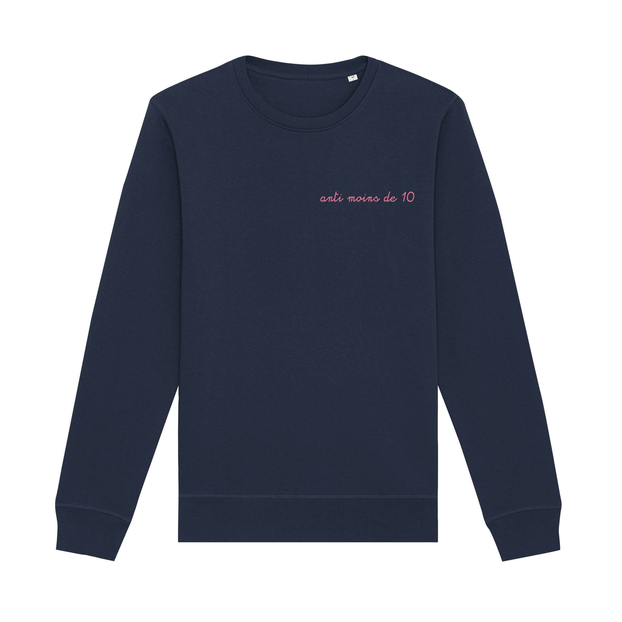 Sweatshirt col rond - Anti moins de 10 (Brodé)