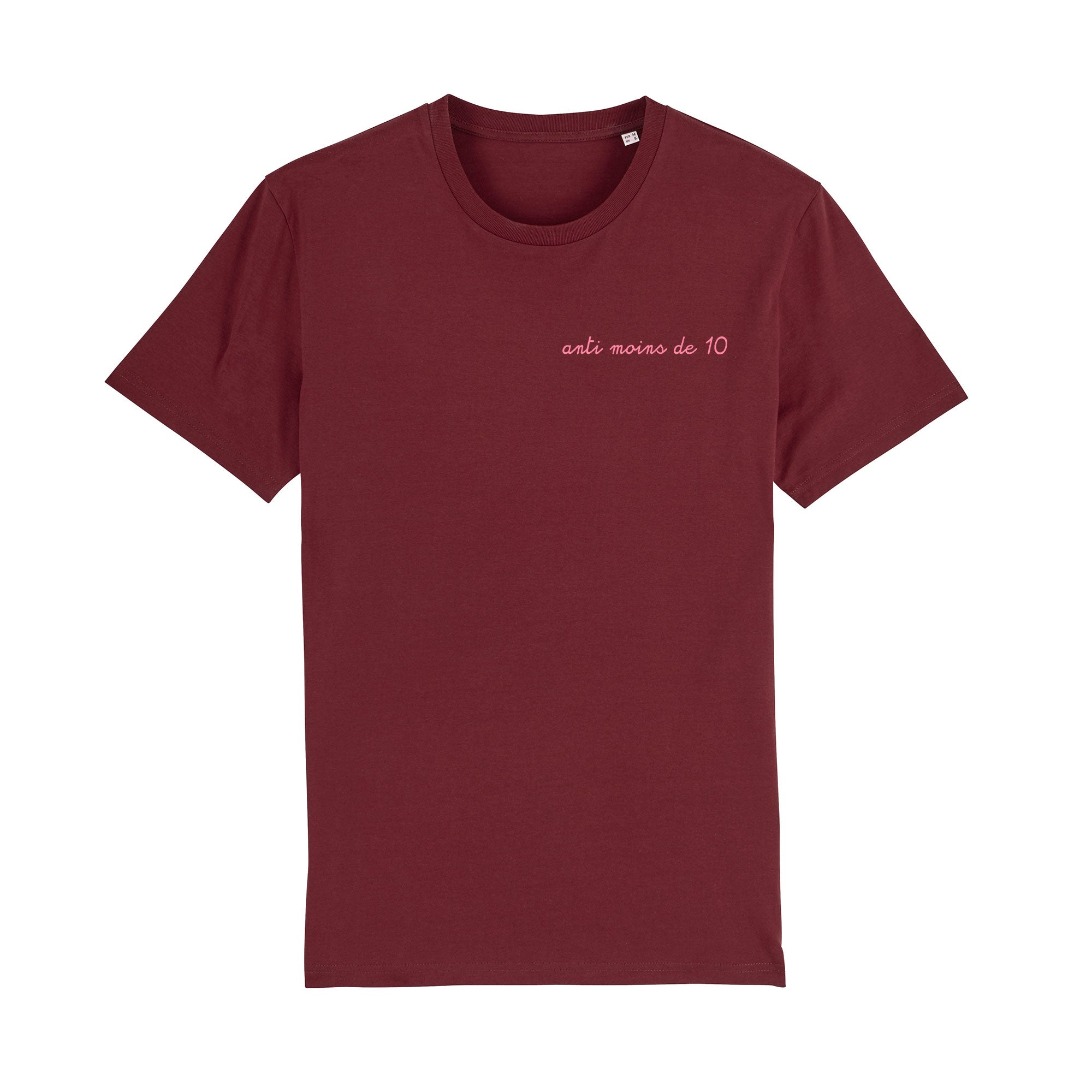 Tshirt - Anti moins de 10 (Brodé)